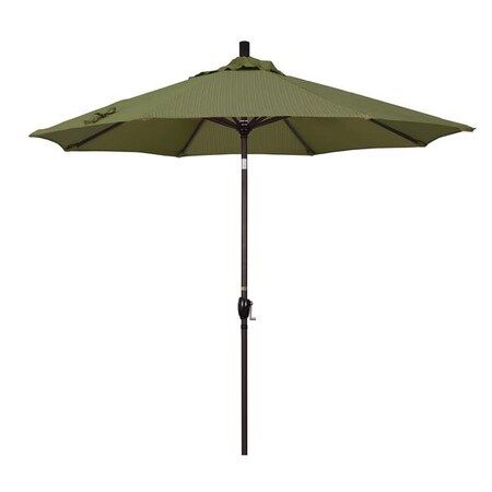 California Umbrella California Umbrella GSPT908117-FD11 9 ft. Aluminum Market Umbrella Push Tilt - Bronze-Olefin-Terrece Fern GSPT908117-FD11